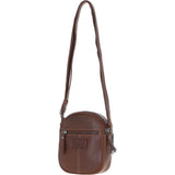 Ashwood Leather Women’s Round Buckle Crossbody Bag Chestnut: S-30