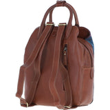 Ashwood Leather & Harris Tweed® Cloth Multi-Pocket Backpack Tan/Purple: TW-66-13-TP