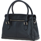 Premium Leather Shoulder Bag with Detachable Crossbody Strap Black: Y-56