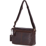 Vintage Leather Cross Body Shoulder Bag Brandy – G22