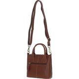 Ashwood Leather & Harris Tweed® Cloth Handbag with Removable Crossbody Strap Tan/Mcload: TW-21-02-TM