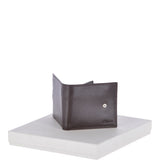 Vegetable Tanned 8 Card, ID & Coins & Zip Billfold Tab Leather Wallet Brown : 1258-VT