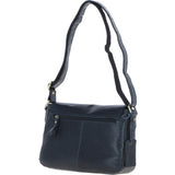 Vintage Leather Cross Body Shoulder Bag Navy – G22