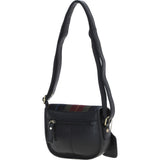 Ashwood Leather & Harris Tweed® Cloth Saddle Bag Black/Green/Red: TW-26-07-BR