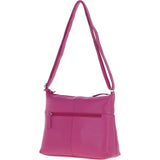 Sleek Luxe Leather Shoulder Bag Berry: Mourne
