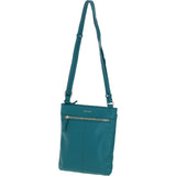Ashwood Curve  Zip Top Leather Cross Body Bag Deep Lake: 64640/curve
