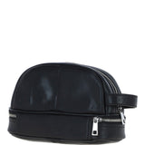 Ashwood Leather Men's Zip Washbag Black: PL-41