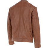 Ashwood Men's Leather Biker Jacket Tan: 8055
