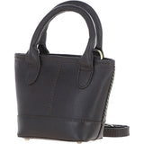 Ashwood Leather & Harris Tweed® Cloth Small Grab Bag Brown/Green: TW-63-09-BG