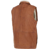 Ashwood Men's Leather Waistcoat Tan Snuff: LUCK