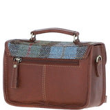 Ashwood Leather & Harris Tweed® Cloth Small Satchel Bag Tan/Mcload: TW-67-02-TM