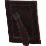 Exquisite Ashwood Leather Picture Frame (L) with Golden Accents Navy: LF-123