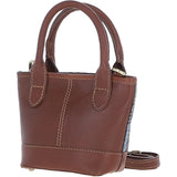 Ashwood Leather & Harris Tweed® Cloth Small Grab Bag Tan/Mcload: TW-63-02-TM