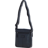 Ashwood Leather Medium Men's Buckle Crossbody Bag Black: S-61