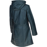 Stylish Ashwood Leather Ladies Three Quarter Jacket Navy: Emilia