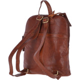 Small Vintage Leather Backpack Honey  – G25