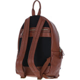 Exquisite Ashwood Leather & Harris Tweed® Cloth Large Rucksack Tan/Navy: TW-43-11-TN