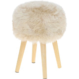 New Zealand Sheepskin Stool Lenen: SHORT SHEEPSKIN STOOL