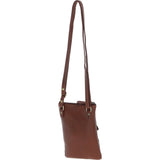Authentic Ashwood Leather & Tweed Crossbody Bag Tan/Green Check: TW-29-010-TGNH