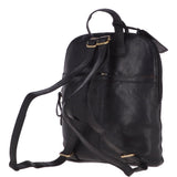 Small Vintage Leather Backpack Black  – G25