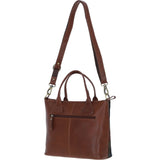 Versatile Ashwood Leather & Harris Tweed® Cloth Shoulder Bag Tan/Green/Red: TW-22-08-TR