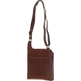 Ashwood Leather & Tweed Crossbody Bag Tan/Green Check: TW-24-010-TGNH