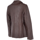 Leather Jacket Mid Brown/nap: ANGELA