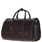 Premium Leather Holdall with Detachable Shoulder Strap Brown: pl-49