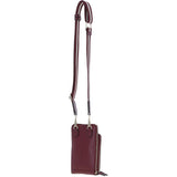 Ashwood Leather Luxury Crossbody Phone Bag Design-X Wine: X-31