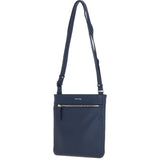 Ashwood Leather Curve Pocket Crossbody Bag Dark Blue: 63620