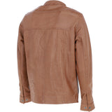 Ashwood Men’s Casual Real Leather Jacket with Mandarin Collar and Hidden Zip Tan: AWM-COOPER