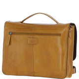 Ashwood Leather Unisex Large Crossbody Satchel Bag Mustard: P-63