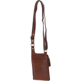 Ashwood Leather & Harris Tweed® Cloth elegance Crossbody Bag Tan/LT Blue: TW-20-05-TB