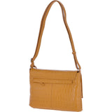 Crocodile Print Cross Body Bag Mustard– 62753