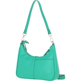 Ashwood Leather Ladies Shoulder X Crossbody Bag Green: 64397
