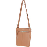 Ashwood Curve  Zip Top Leather Cross Body Bag Butterscotch: 64640/curve