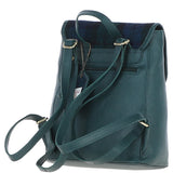 Ashwood Leather & Harris Tweed® Cloth Compact Backpack Green/Watch: TW-65-18-GW