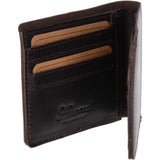 Leather Oily Hunter Wallet Brown : 1881