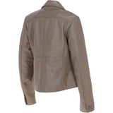 Ashwood Leather Short Blazer Jacket Biscuit : Awl 1676