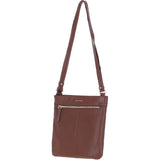 Ashwood Leather Curve Pocket Crossbody Bag 2 Tone Tan: 63620