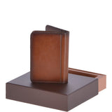 Vegetable Tanned Leather Classic Multi Card Holder Wallet Tan : 1992