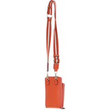 Ashwood Leather Luxury Crossbody Phone Bag Design-X Orange: X-31