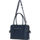 Ashwood 3 Section Large Leather Handbag Navy: X-39