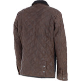 Ashwood Leather x Harris Tweed Men’s Diamond Quilted Stitch Details Casual Jacket Brown/Navy: TW-907-011-BN
