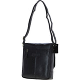 Elegant Ashwood Leather Unisex Crossbody Bag Black: G-19
