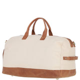 Fenland Canvas & Leather Holdall Tan/cream: FEN-757