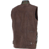 Ashwood Leather x Harris Tweed Men's Gilet Brown/Mcload: TW-901-01-BM