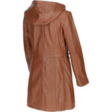 Stylish Ashwood Leather Ladies Three Quarter Jacket Tan: Emilia