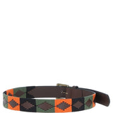 Ashwood Leather Multicolored Handmade Belt Orange: POF-25