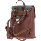 Ashwood Leather & Harris Tweed® Cloth Compact Backpack Tan/Mcload: TW-65-02-TM